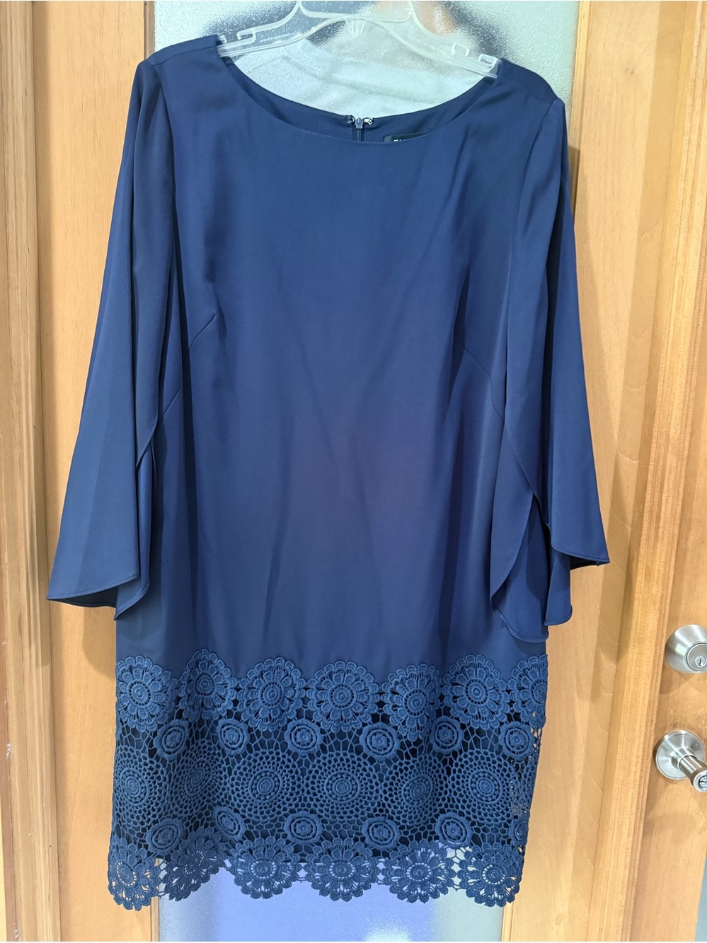 Tahari Navy Crochet Dress - Black Red Jacket - Black Cardigan Jacket - 3 ITEMS